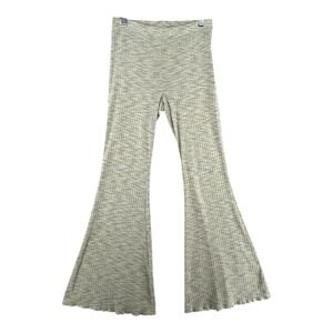 Aerie Kick-It Ribbed High Waisted Super Flare Wide Leg Womens Size Medium Lounge